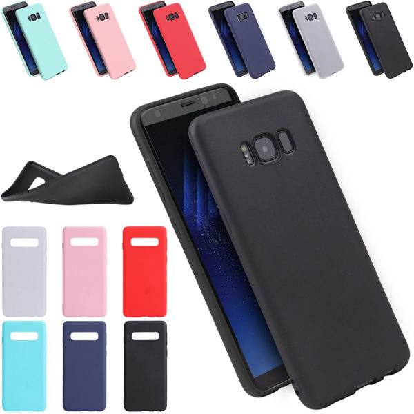 Silikon TPU skal Samsung S10/S9/S8/S7 Plus/Edge/e fodral röd - Röd S10 Plus Galaxy Samsung