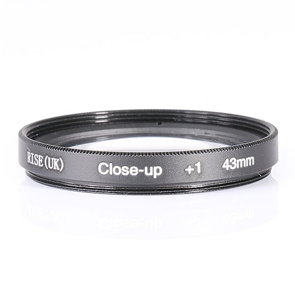 43mm +1 close up- / makro- / närbildsfilter svart