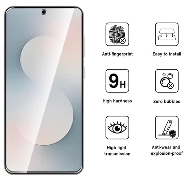 2-Pack Samsung Galaxy S25 FE Skärmskydd Härdat Glas Premium