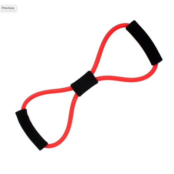 Rött träningsband som är elastiskt, röd röd, svart
