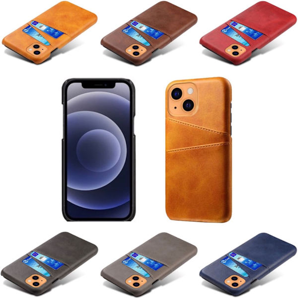 Kortholder til iPhone 13 - Mobilcover med plads til oplader og høretelefoner Sort iPhone 13