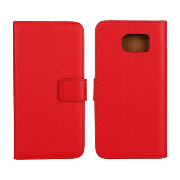 Samsung Galaxy Note9/Note8/J6 plånbok skal fodral skydd skinn - Röd Samsung Galaxy J6