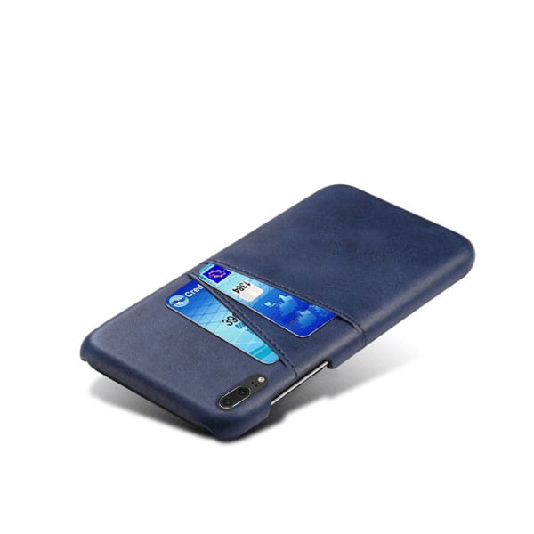 Kortholder Huawei P20 cover mobil cover hul til oplader hovedtelefoner - BLUE