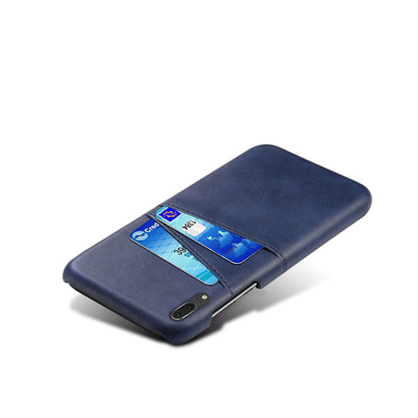 Kortholder Huawei P20 cover mobilskal hul til oplader hovedtelefoner - BROWN