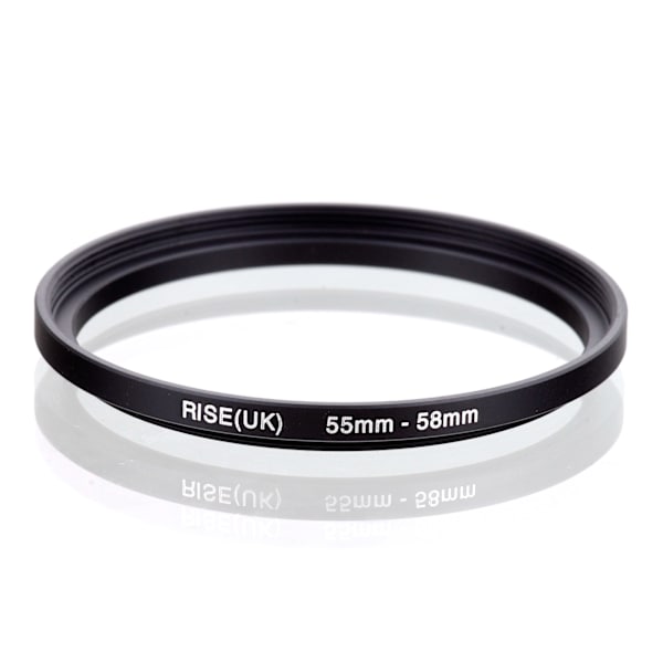 55 - 58 mm adapterring / step-up ring svart