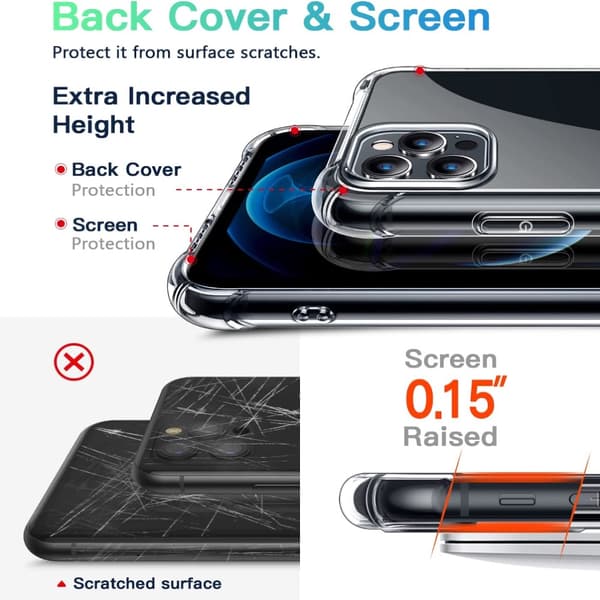 Iphone 15 Pro Max skal etui Army V3 Transparent Iphone 15 Pro Max