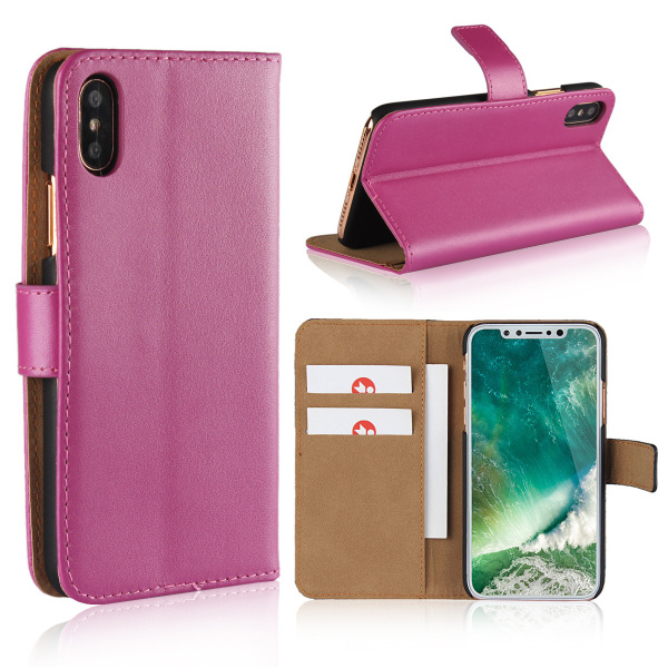 Iphone x/xs/xr/xsmax plånbok skal fodral - Cerise Iphone XR