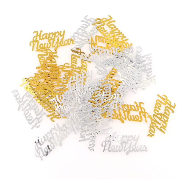 Konfetti 15 gram "happy new year" silver guld Silver / guld