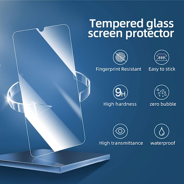 2-pakkia Samsung Galaxy A16 Tempered Glass -näytönsuojia Premium läpinäkyvä