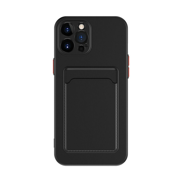 Musta korttikotelo kuori Iphone 15 Pro/ProMax/Plus - Black IPHONE 15 PRO MAX