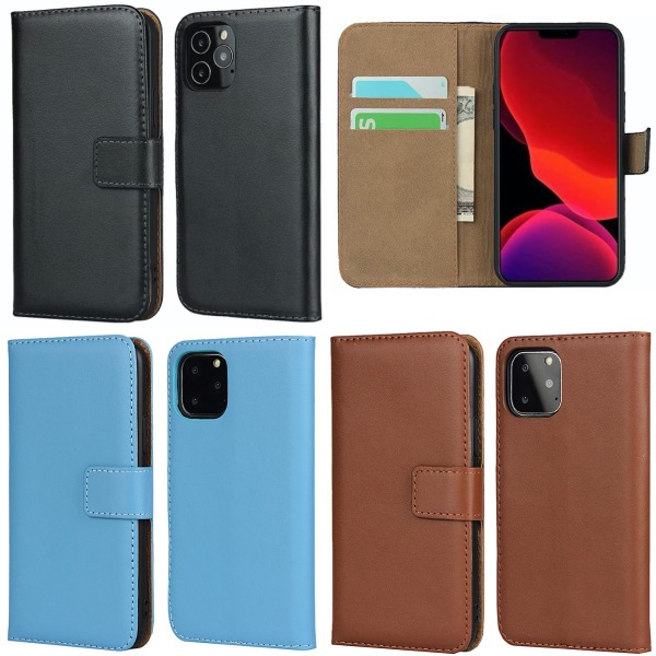 Iphone 11 / 11Pro / 11ProMax Wallet Cover Case Taske beskyttelseskort - Blå iPhone 11