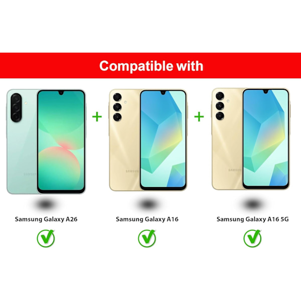2-Pack Samsung Galaxy A26 Skärmskydd Härdat Glas Premium transparent