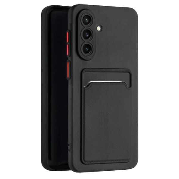 Puhelinkuori Samsung Galaxy A27 -korttipaikalla musta
