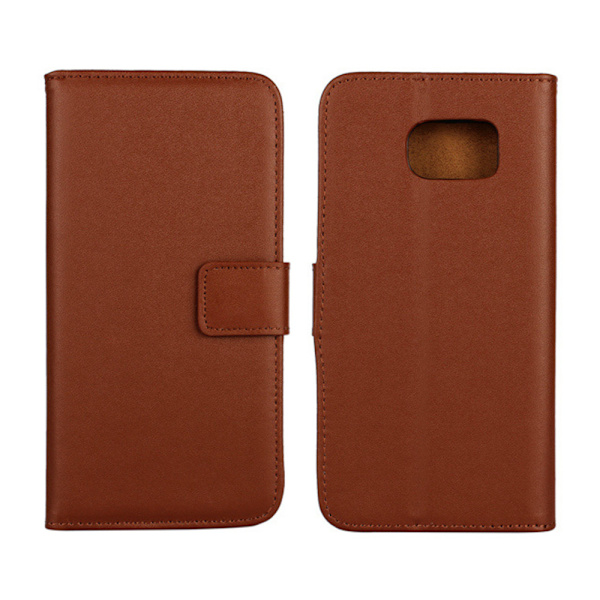 Samsung Galaxy Note9/Note8/J6 plånbok skal fodral skydd skinn - Orange Galaxy Note 9