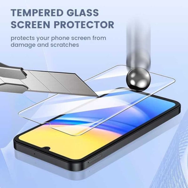 Samsung Galaxy A15 Tempered Glass -näytönsuoja Premium 1-pakkaus läpinäkyvä