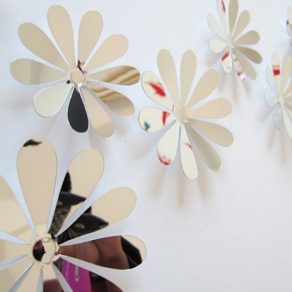 12 pack dekorativa blommor till vägg tavla inredning Spegel