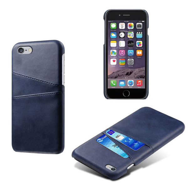 Iphone 6/6s beskyttelsescover kreditkort visa amex mastercard - Blå iPhone 6/6s