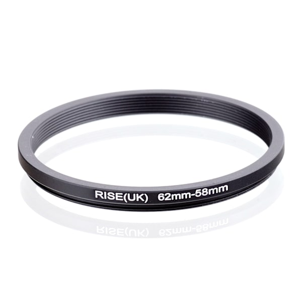 62 - 58 mm adapterring / step-down ring svart