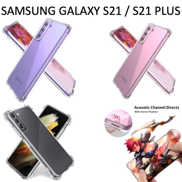Samsung S21 / S20 / S10 / S9 / S8 / S7 FE / Ultra / Plus on oltava Mobile Shell Army - Transparent S21+ / S21 Plus Samsung Galaxy