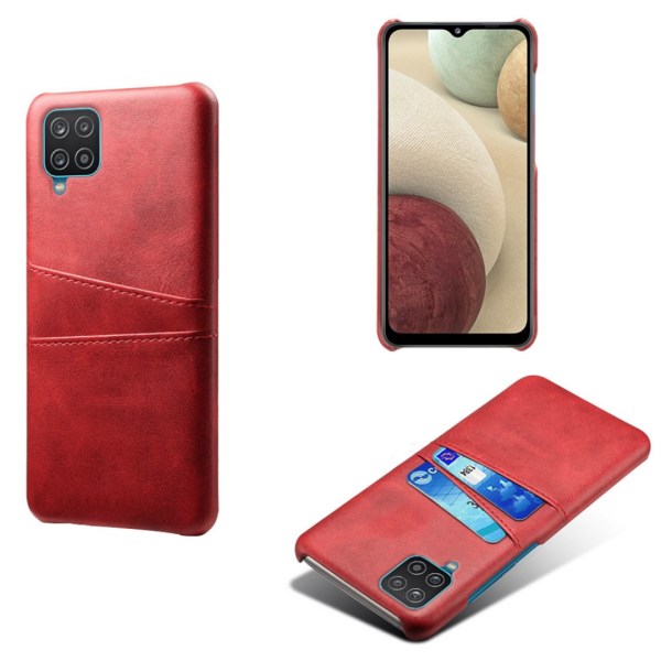 Samsung Galaxy A42 skal fodral skydd skinn kort visa amex - Röd A42