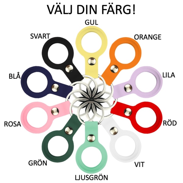 AirTag nøglering design cover se i Iphone / Ipad - FARVE VIT