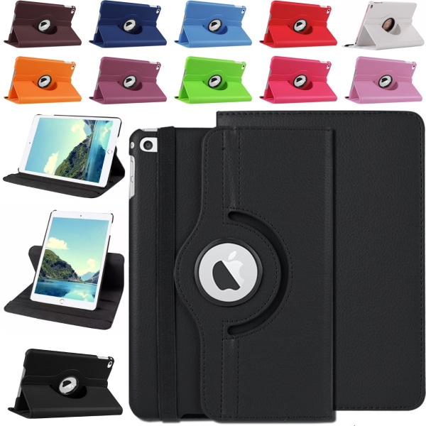 Beskyttelse 360° rotation iPad mini 4 etui stand cover salg: Sort Ipad Mini 4