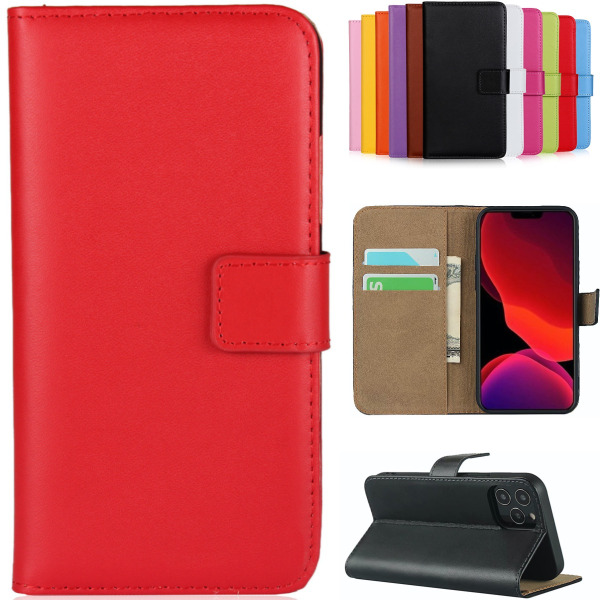 iPhone 12/12 Pro plånboksfodral plånbok fodral skal skydd röd - Röd iPhone 12 / 12 Pro