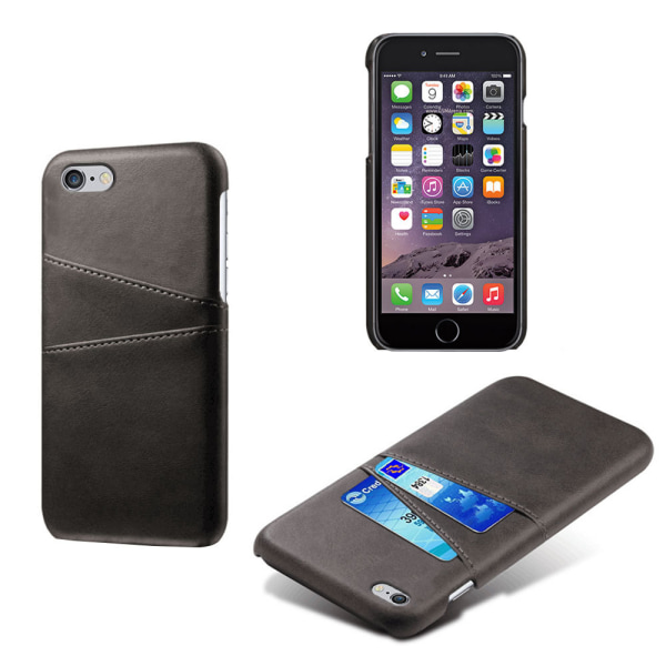 Iphone 6/6s suojakotelo luottokortti Visa Amex Mastercard - Musta iPhone 6/6s