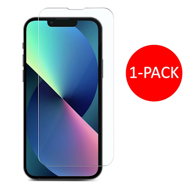 iPhone 13 Skærmbeskytter Hærdet Glas Premium 1-pak gennemsigtig