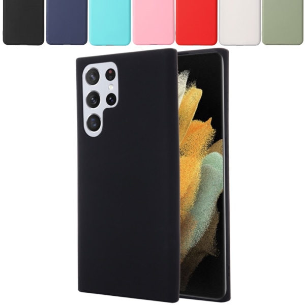 Silikoni TPU-kuori Samsung S22 Ultra Case Mobile Cover näytönsuoja - Turquoise Galaxy S22 Ultra 5G