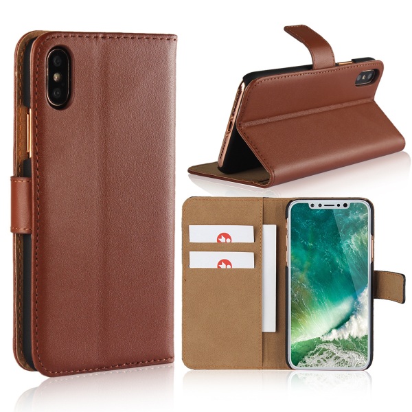 Iphone x/xs/xr/xsmax pung etui cover - Brun Iphone XR