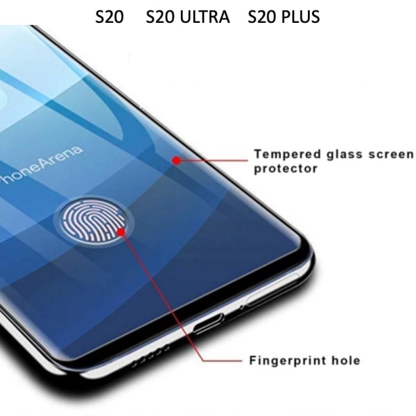 Näytönsuoja Samsung Galaxy S10/S20 Ultra/Plus/E kuori - Transparent SAMSUNG S20