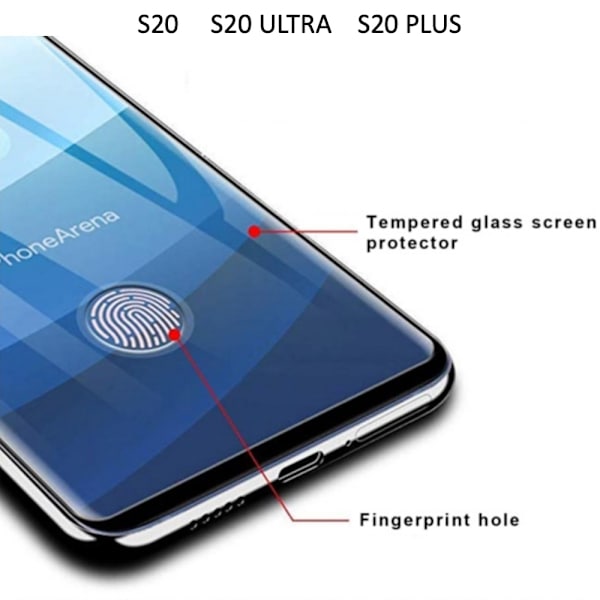 Samsung Galaxy S10/S20 Ultra/Plus/E näytönsuoja - Transparent S20 ULTRA