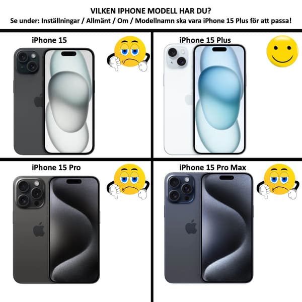 iPhone 15 Plus plånboksfodral plånbok fodral skal kort blå - Blå iPhone 15 Plus