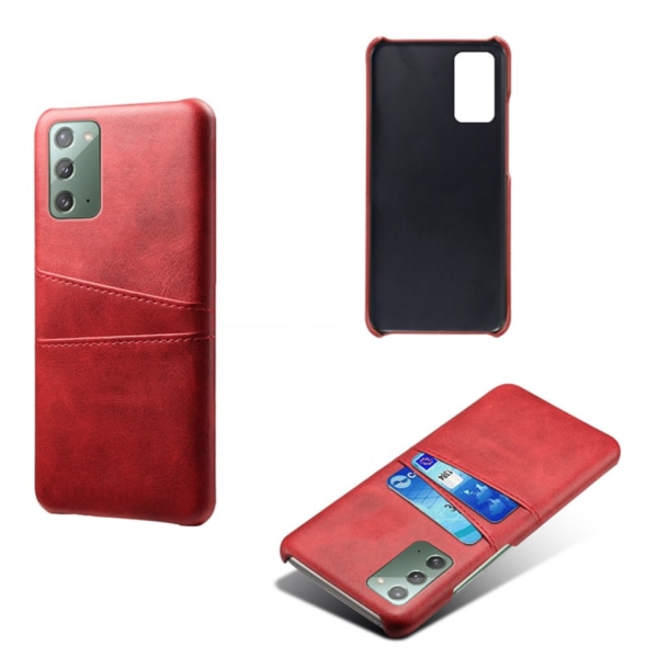 Samsung Note20 kansikuoren nahkainen kortin pääkortti - Punainen Note20