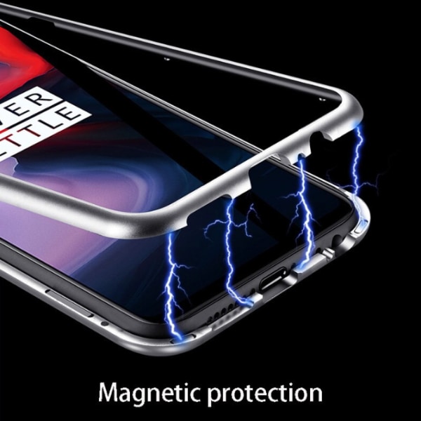 Magneettikotelo OnePlus 6 / 6T / 7 / 7Pro suojakotelo magneettikuori hopea - Silver OnePlus 6T
