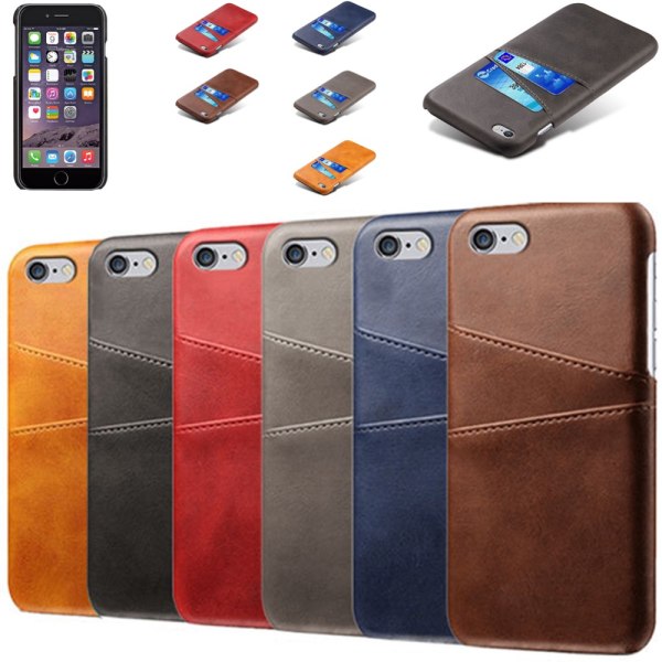 Iphone 6 Plus 6s Plus + beskyttende etui cover kort visa mastercard - Sort iPhone 6+/6s+