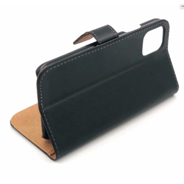 iPhone 15 plånboksfodral plånbok fodral skal skydd kort svart - Svart iPhone 15