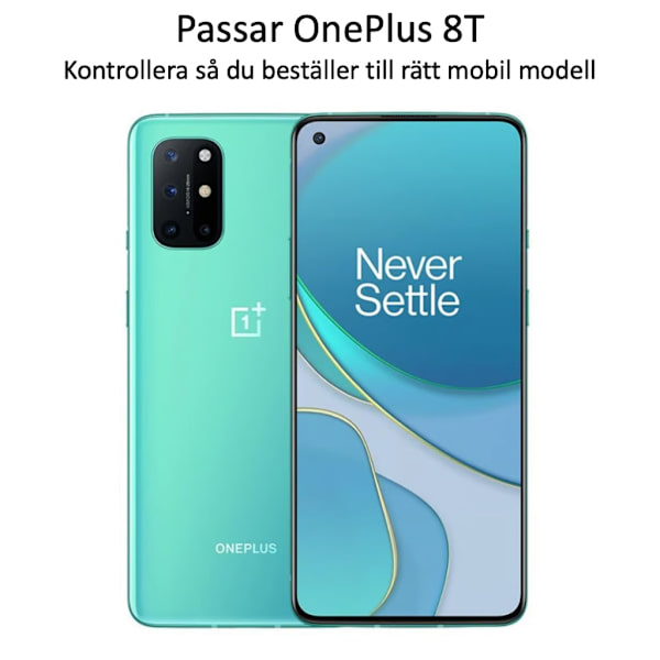 OnePlus 8T skärmskydd 9H passar skal fodral hörlurar - Transparent OnePlus 8T