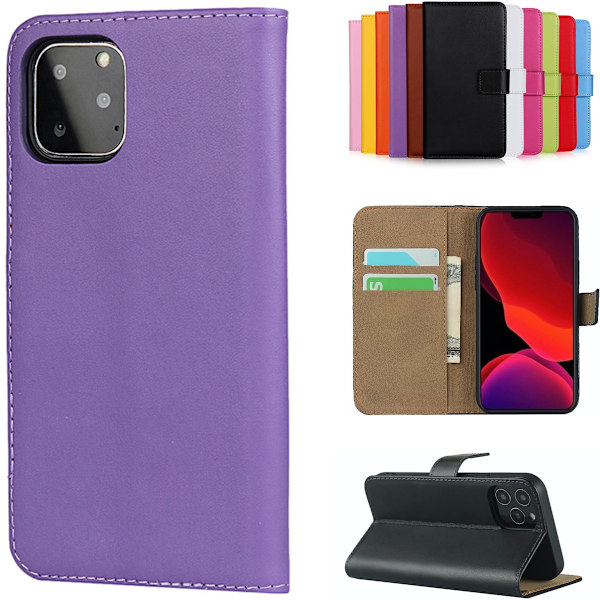 iPhone 12/12 Pro pung etui pung etui cover beskyttelse lilla - Lilla iPhone 12 / 12 Pro