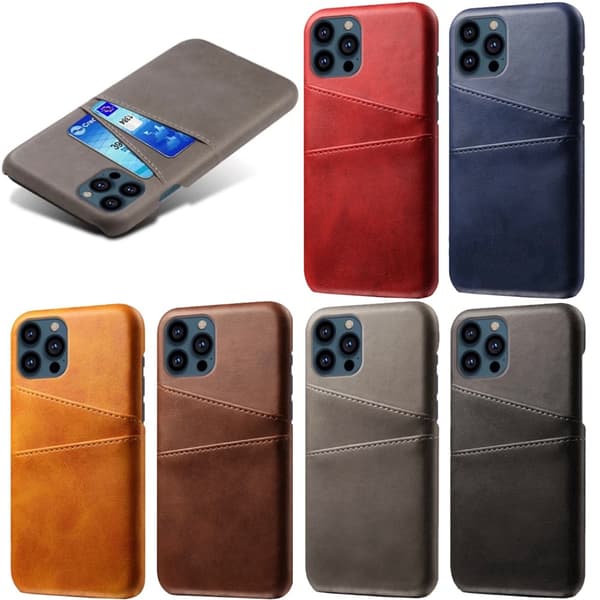 Kortholder til iPhone 13 Pro Max - Etui med plads til kort Brun iPhone 13 Pro Max