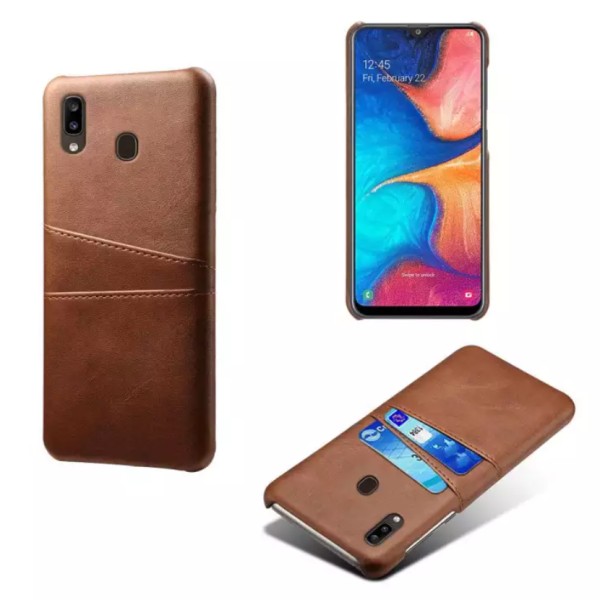 Samsung Galaxy A20e Cover Cover Skin Card Display Amex - Lysebrun / beige A20e