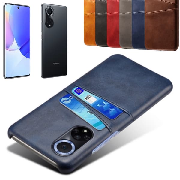 Huawei Nova 9 cover etui beskyttelse læder kortholder - Sort Huawei Nova 9