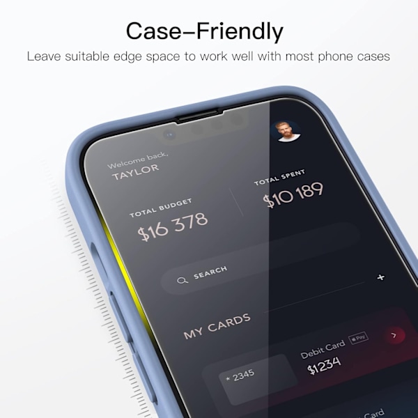 3-pakkaus iPhone 14 -näytönsuoja karkaistua lasia, Premium läpinäkyvä