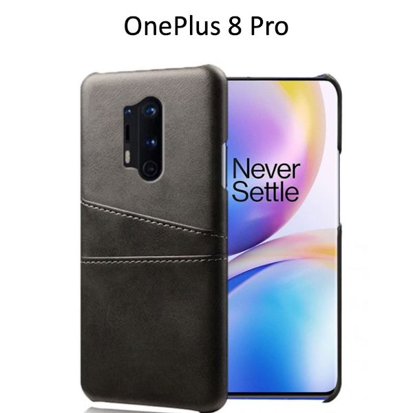 Korthållare OnePlus 8 Pro skal mobilskal hål åt laddare hörlurar - Svart OnePlus 8 Pro 5G