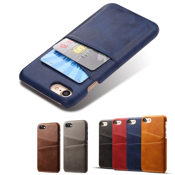 iPhone SE 2022/2020 kuori kortti - Tumman ruskea iPhone SE gen 3/2