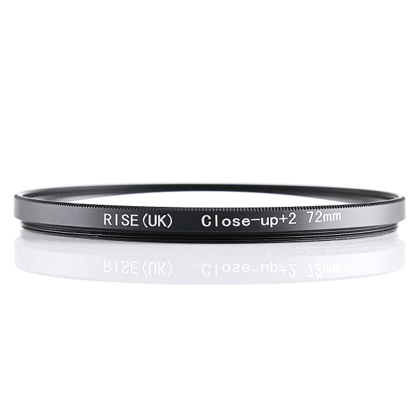 72mm +2 close up- / makro- / närbildsfilter svart