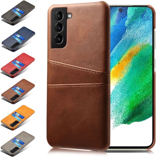 Kortholder Samsung S21 FE cover mobilskal hul til oplader og høretelefoner - Sort Galaxy S21 FE