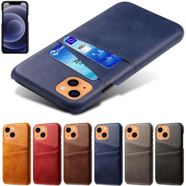 Kortholder til iPhone 13 mini - Etui med plads til kort og kontanter Sort iPhone 13 mini