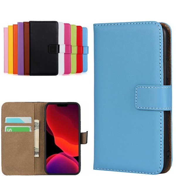 iPhone 13 Pro plånboksfodral plånbok fodral skal kort blå - Blå iPhone 13 Pro